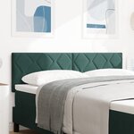 vidaXL Tête de Lit Design Blocs de Diamant Verte Foncée 144 cm Velours