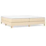 vidaXL Cadre de lit Crème 200 x 200 cm Tissu