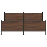 vidaXL Cadre de lit en métal sans matelas chêne marron 200x200 cm