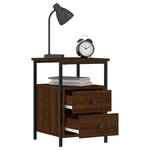 vidaXL Tables de chevet 2Pièces chêne marron 34x35 5x50cm bois ingénierie
