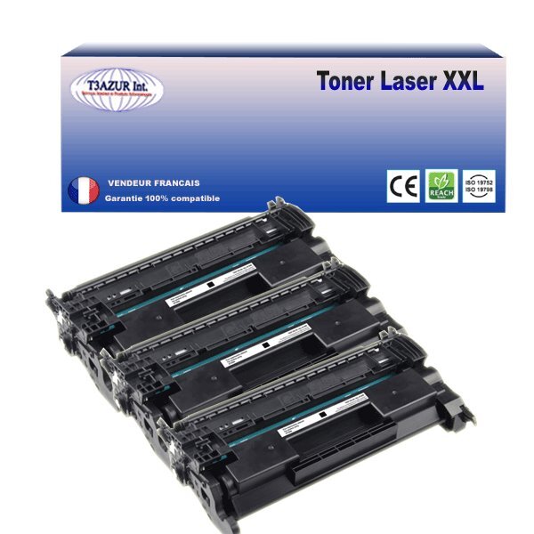 T3AZUR - 3x Toners compatibles avec Canon 052 pour Canon LBP-212dw  LBP-215x  LBP-214dw Noir - 3 200p