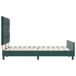 Cadre de lit vidaXL Vert foncé 160x200 cm Velours