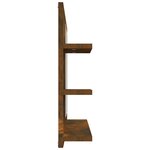 vidaXL Miroir de bain Chêne fumé 60x10 5x45 cm Bois d'ingénierie