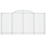 vidaXL Paniers à gabions arqués 12 Pièces 300x50x140/160 cm fer galvanisé
