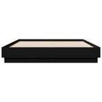 vidaXL Cadre de lit avec LED sans matelas noir 160x200 cm