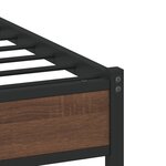 vidaXL Cadre de lit en métal sans matelas chêne marron 160x200 cm