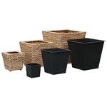 vidaXL Lits surélevés 3 Pièces Jacinthe d'eau