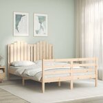 vidaXL Cadre de lit sans matelas 140x200 cm bois massif