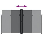 vidaXL Auvent latéral rétractable Noir 200x1200 cm