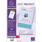 Sachet De 10 Étuis De Protection Simples Pvc Haute Qualité 30/100e - A3 - Cristal - X 2 - Exacompta