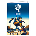 Carte SKATEBOARD avec Enveloppe 12x17 5cm Pour sportif sportive urbain Street et Park Skatepark Trocadéro Tour Eiffel Paris - Collection Passion Sports des Jeux Olympiques - Fabriqué en France