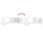 vidaXL Table basse Blanc brillant 90x50x40 cm Bois d'ingénierie