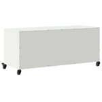 vidaXL Meuble TV blanc 100 5x39x43 5 cm acier laminé à froid
