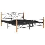 vidaXL Cadre de lit sans matelas noir métal 180x200 cm