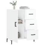 vidaXL Buffet Blanc brillant 69 5x34x90 cm Bois d'ingénierie