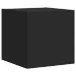 vidaXL Meubles TV muraux avec lumières LED 2 Pièces noir 30 5x35x30 cm