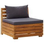 vidaXL Salon de jardin 2 Pièces avec coussins Bois d'acacia solide