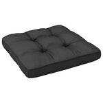 vidaXL Repose-pieds de jardin avec coussins lot de 2 Gris Bois de pin
