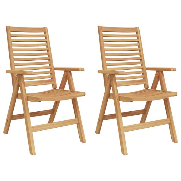 Chaises de jardin vidaXL 2 pièces en teck