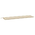vidaXL Coussin de banc de jardin beige 200x50x7 cm tissu oxford