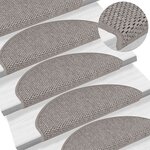 vidaXL Tapis d'escalier autocollants aspect sisal 15 Pièces 65x21x4 cm