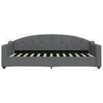 vidaXL Lit de jour avec lit gigogne gris foncé 90x200 cm tissu