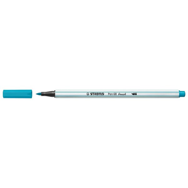 Feutre pinceau pen 68 brush  bleu clair stabilo