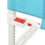 vidaXL Barrière de sécurité de lit d'enfant Bleu 120x25 cm Tissu
