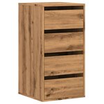 vidaXL Commode d'angle chêne artisanal 40x41x76 cm bois d'ingénierie