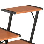 vidaXL Bureau avec étagère Noir et marron 116x50x93 cm