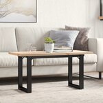 vidaXL Table basse cadre en O 100x50x45 5 cm bois de pin massif acier