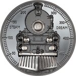 TRAIN Steam Dream 2 Once Argent Monnaie 10 Dollars Cook Islands 2023