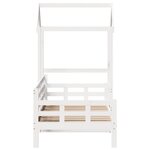 vidaXL Lit de jour avec toit blanc 90x200 cm bois de pin massif