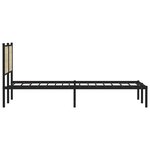 vidaXL Cadre de lit en métal sans matelas chêne sonoma 150x200 cm