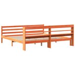 vidaXL Cadre de lit sans matelas cire marron 200x200cm bois pin massif
