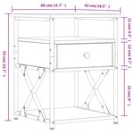vidaXL Tables de chevet 2Pièces chêne marron 40x42x55cm bois d'ingénierie