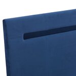 vidaXL Cadre de lit avec LED bleu tissu 180x200 cm
