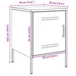 vidaXL Table de chevet anthracite 36x39x50 5 cm acier