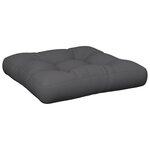 vidaXL Coussin de palette gris 50x50x12 cm tissu