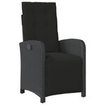 vidaXL Ensemble à manger de jardin 9Pièces coussins noir résine tressée