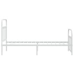 vidaXL Cadre de lit métal sans matelas avec pied de lit blanc 90x190cm