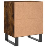 vidaXL Tables de chevet 2 Pièces chêne fumé 40x30x50 cm bois d'ingénierie