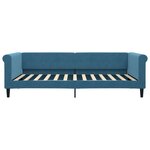 vidaXL Lit de jour avec gigogne sans matelas bleu 100x200 cm