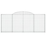vidaXL Paniers à gabions arqués 25 Pièces 300x30x120/140 cm fer galvanisé