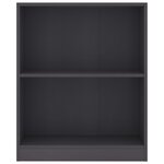 vidaXL Bibliothèque Gris 60x24x74 5 cm Bois d'ingénierie