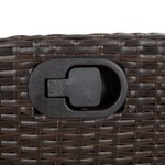 vidaXL Banc inclinable de jardin avec coussins marron résine tressée