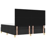 vidaXL Lit Box Spring avec Matelas & Banc Noir 180x200 cm Tissu