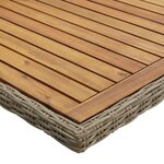 vidaXL Table à manger de jardin Marron 200x100x74 cm Résine tressée