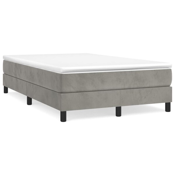 vidaXL Cadre de lit sans matelas gris clair 120x200 cm velours