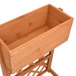 vidaXL Jardinière à treillis de jardin Orange 45x30x74cm Bois de sapin